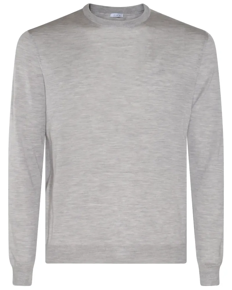 Malo Pullover aus Seidengemisch - Grau Grau