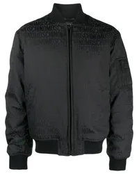 Moschino Bomberjacke mit Logo-Print Schwarz