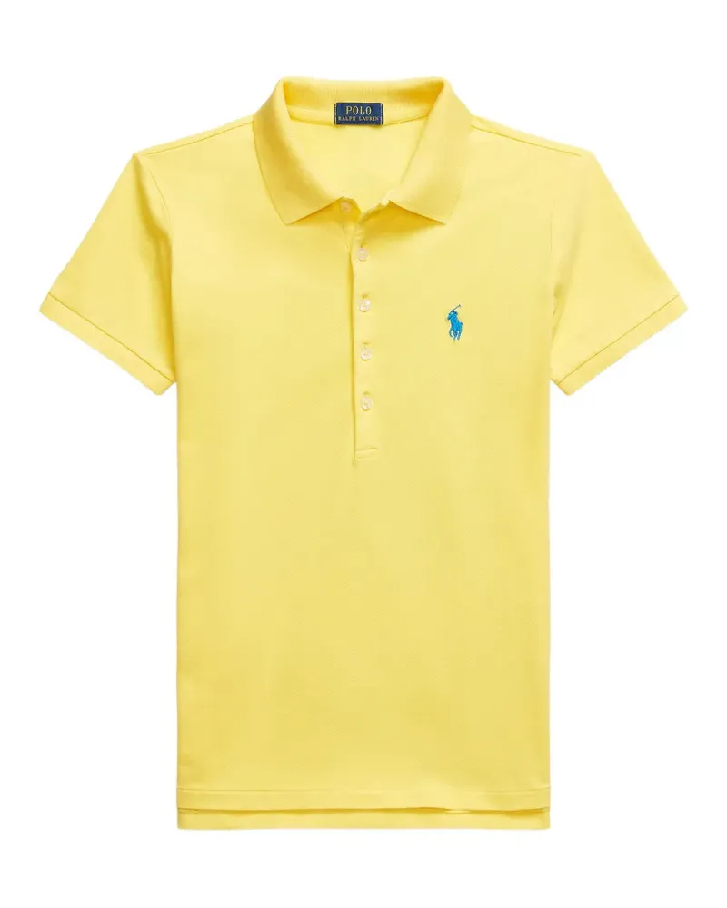 Ralph Lauren button logo polo top - Gelb Gelb
