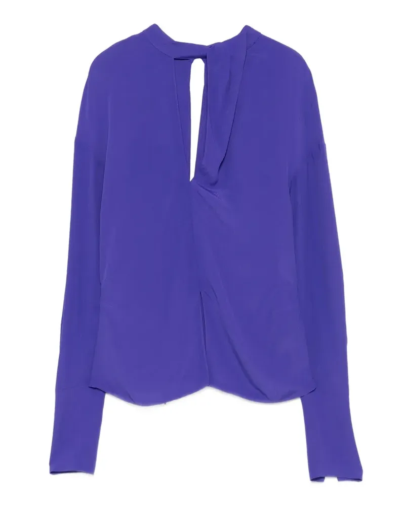 Patrizia Pepe Bluse mit V-Ausschnitt - Violett Violett