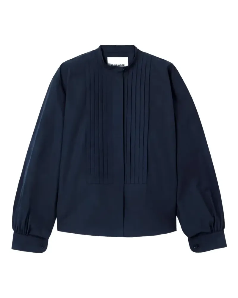 Jil Sander pleated long-sleeve shirt - Blau Blau