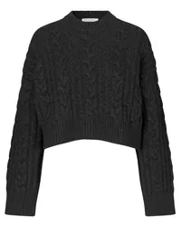 Cecilie Bahnsen Pullover mit Zopfmuster Grau