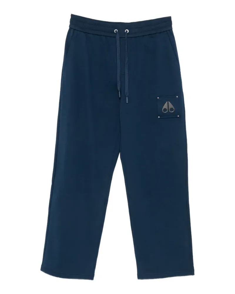 Moose Knuckles logo-plaque track pants - Blau Blau
