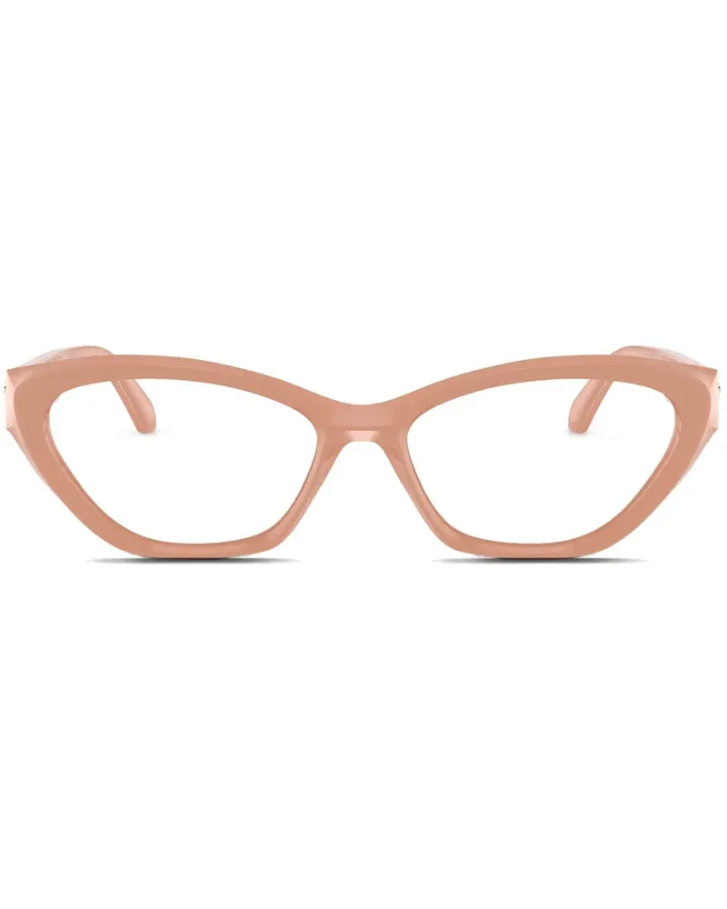 Versace Brille mit Medusa-Schild - Nude Nude