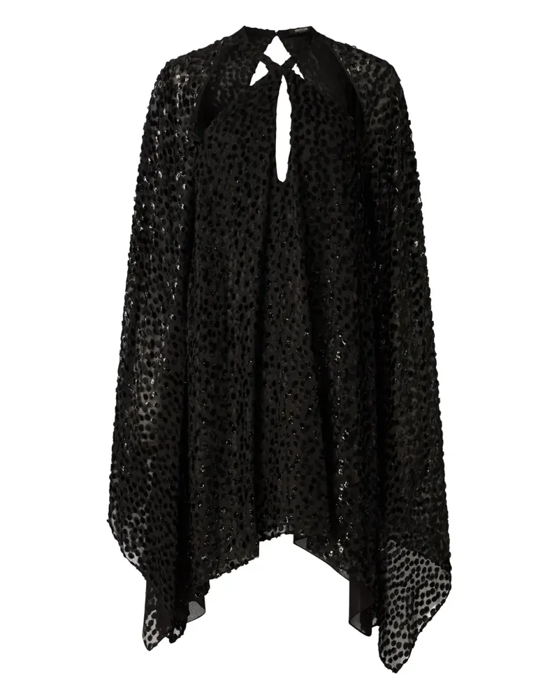 Roberto Cavalli Gepunktetes Minikleid - Schwarz Schwarz