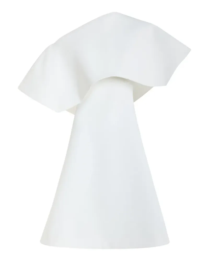 A.W.A.K.E. Schulterfreies Minikleid mit Oversized-Kragen - Weiß Weiß
