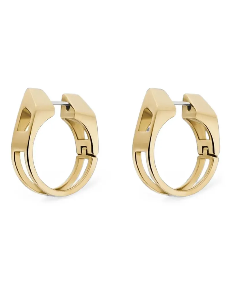 Diesel Creolen mit Logo - Gold Gold