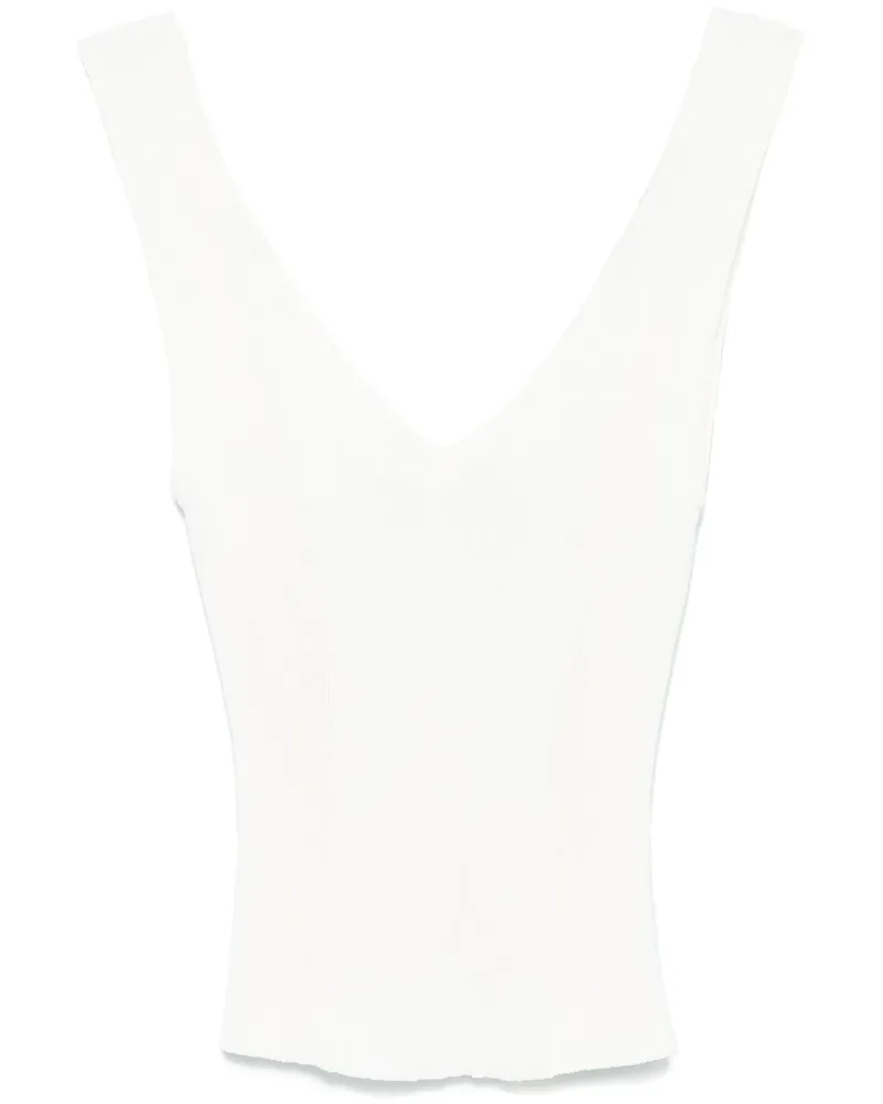 Golden Goose Geripptes Top - Nude Nude