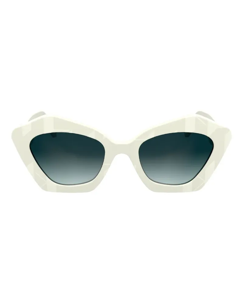 Karl Lagerfeld geometric-frame sunglasses - Weiß Weiß