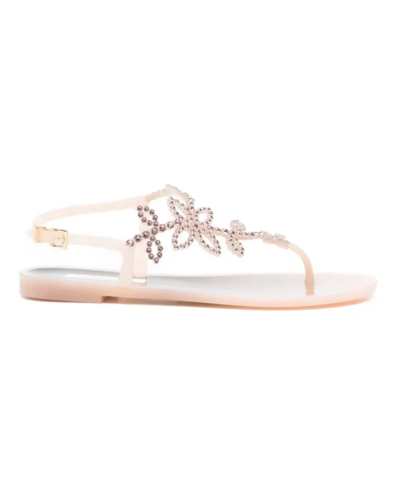 Menghi crystal-embellished jelly sandals - Rosa Rosa