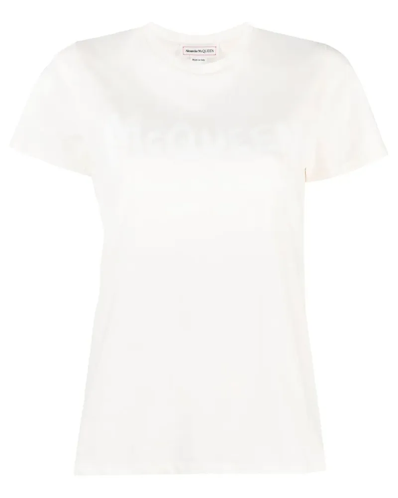 Alexander McQueen T-Shirt mit Logo-Print - Weiß Weiß