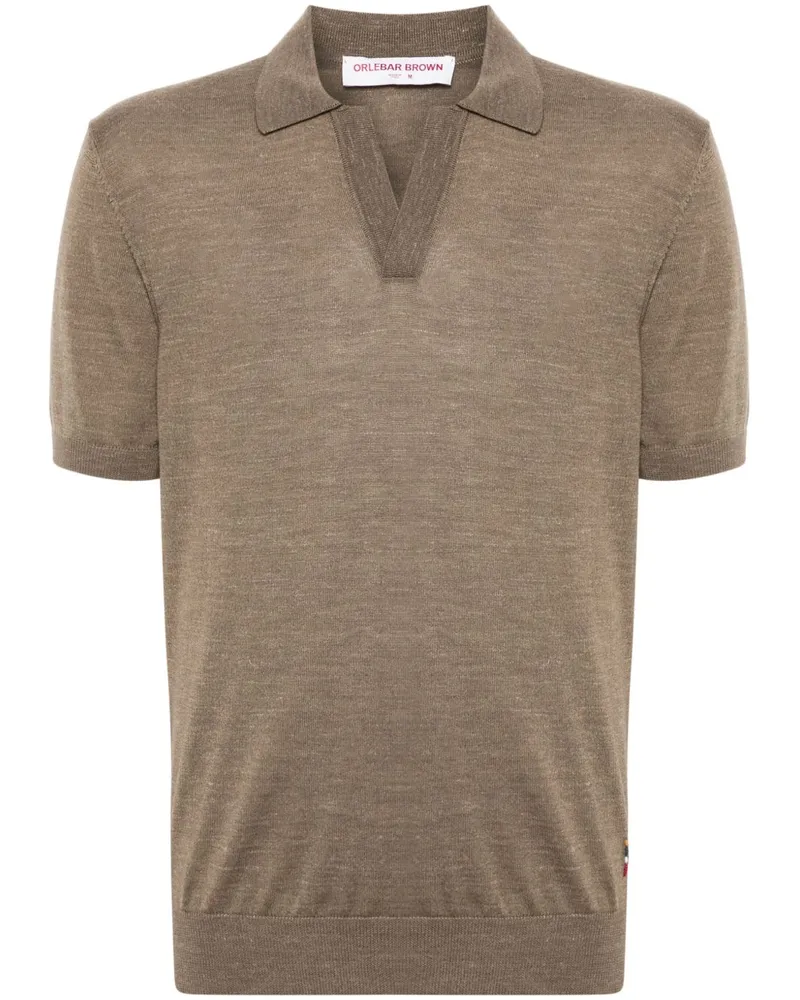 Orlebar Brown Gestricktes Poloshirt - Braun Braun