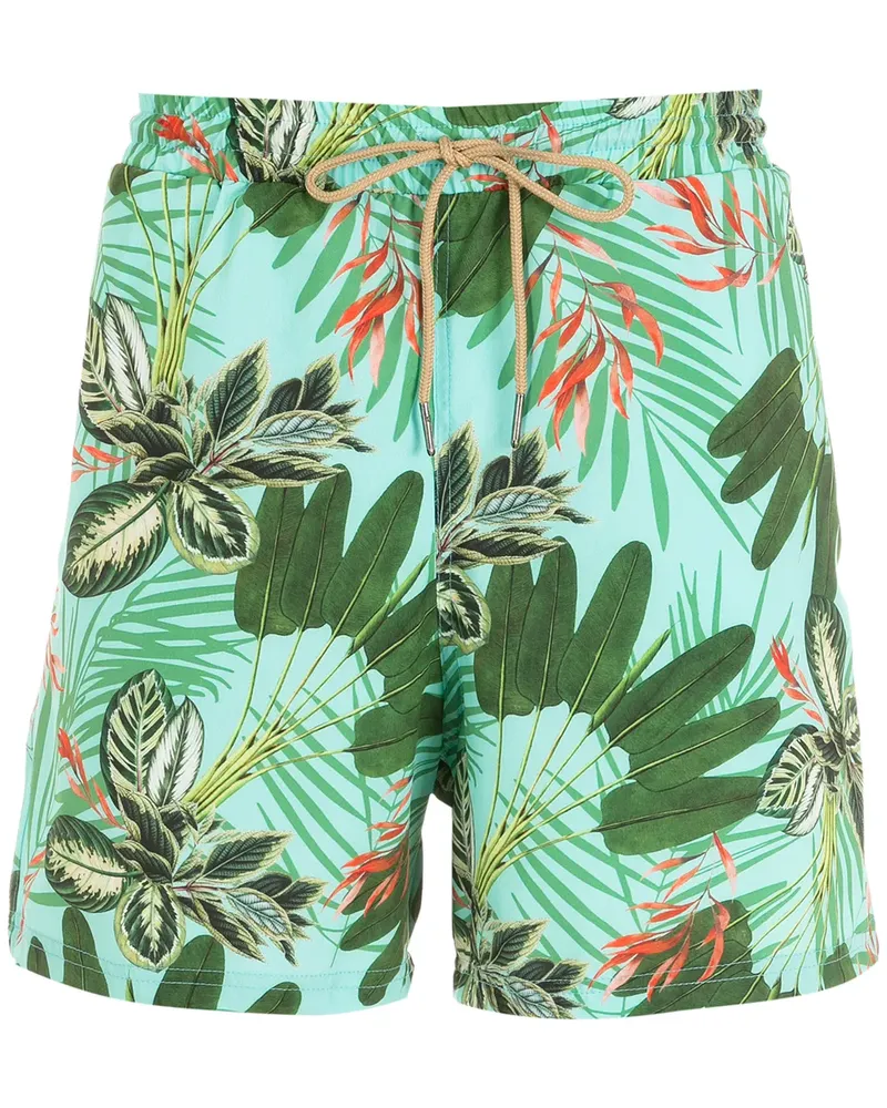 Lygia & Nanny Gil Badeshorts mit Blatt-Print - Grün Grün