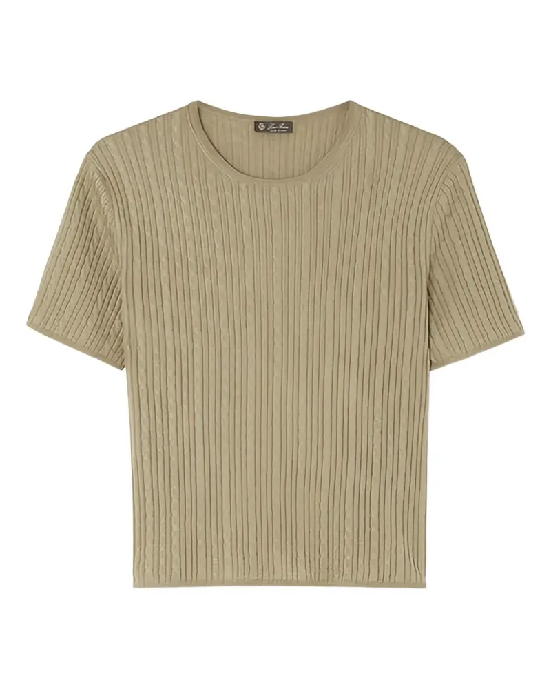 Loro Piana Rimella Oberteil mit Zopfmuster - Grün Grün