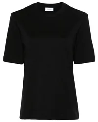 Ferragamo T-Shirt mit Logo-Patch Schwarz