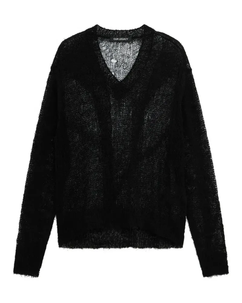 Our Legacy Slow distressed sweater - Schwarz Schwarz