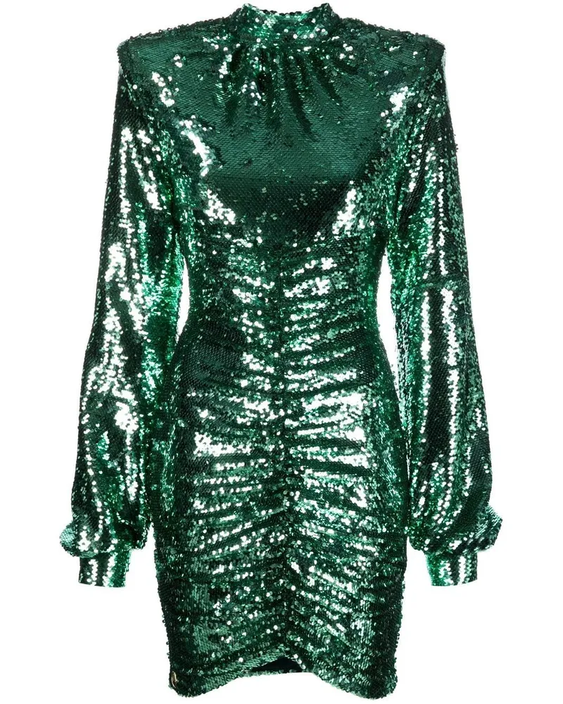 Philipp Plein Kleid mit Pailletten - Grün Grün