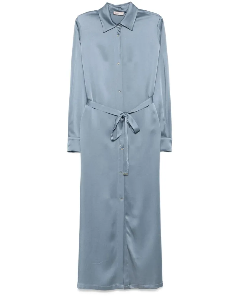 Herno Maxikleid aus Satin - Blau Blau