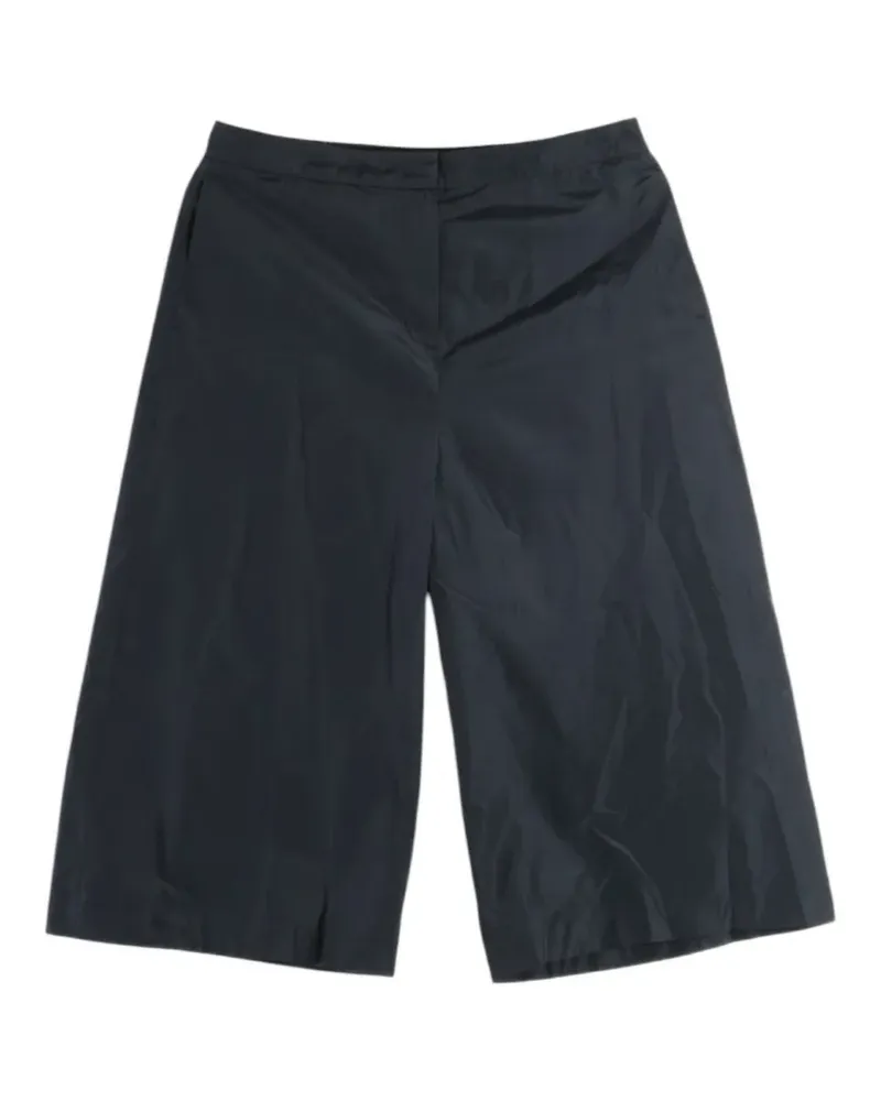 AMOMENTO cropped wide-leg trousers - Schwarz Schwarz