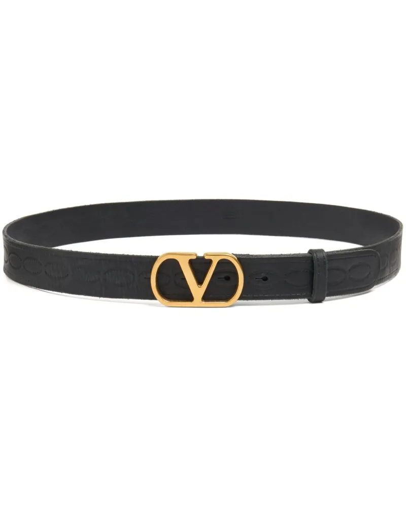 Valentino Garavani VLogo Signature Gürtel 30mm - Schwarz Schwarz
