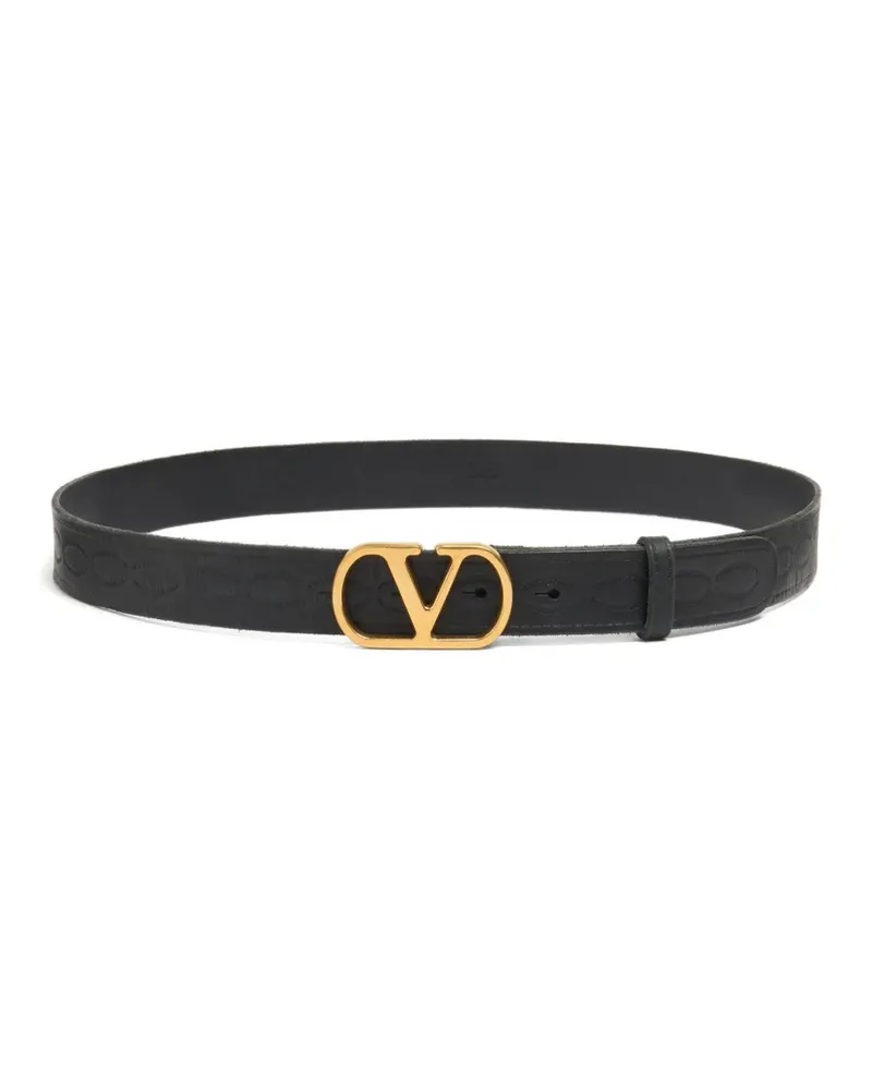 Valentino Garavani VLogo Signature Gürtel aus Leder - Schwarz Schwarz