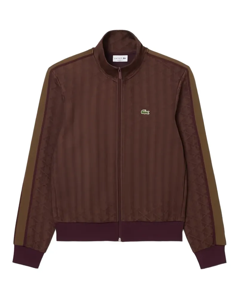 Lacoste Sweatshirt mit Monogrammmuster - Braun Braun