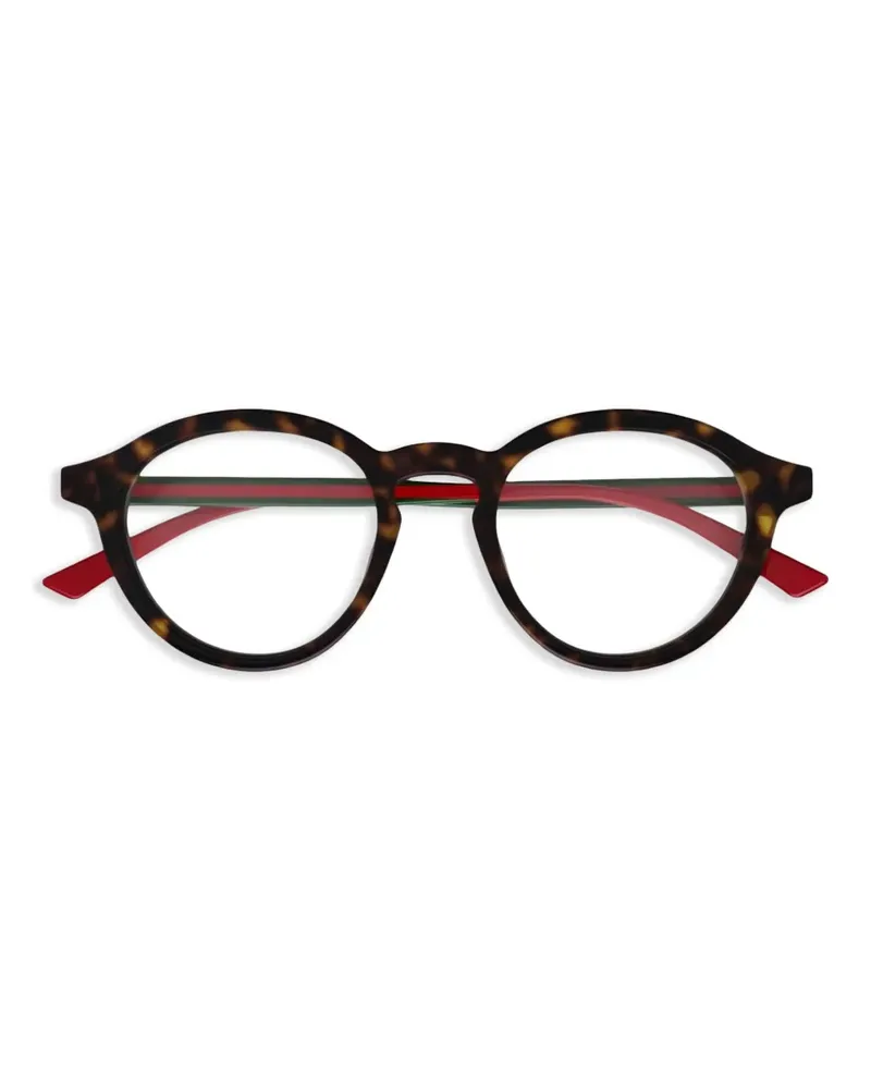 Gucci Brille mit Logo-Print - Braun Braun