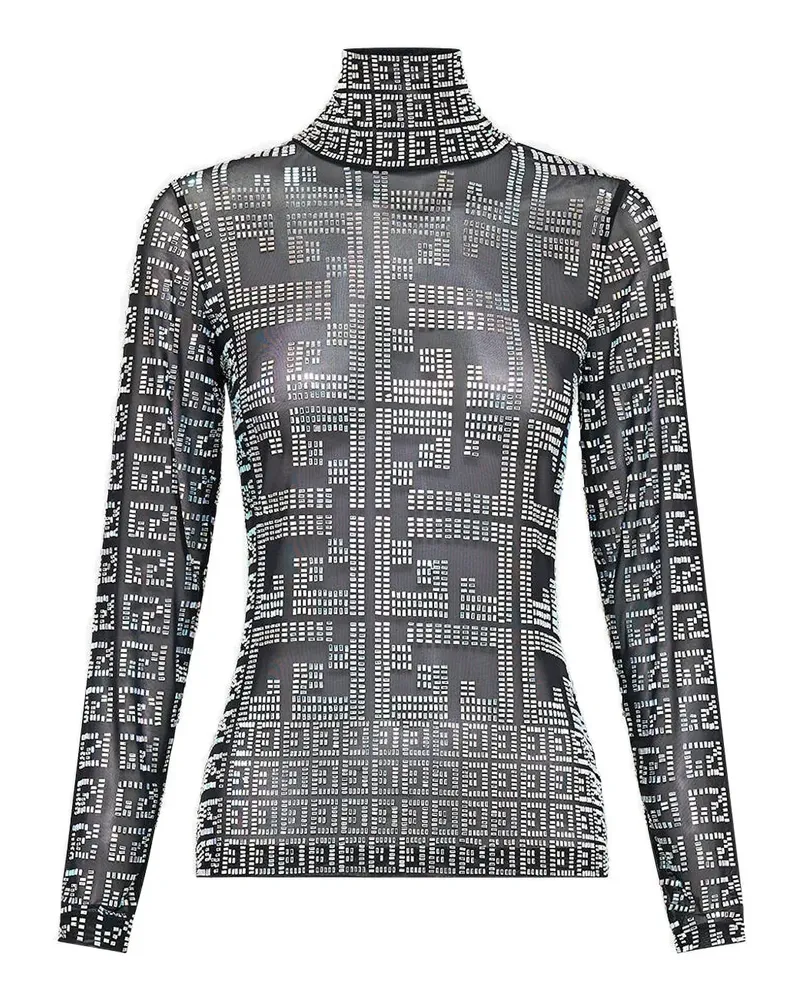 Camilla turtleneck top - Schwarz Schwarz