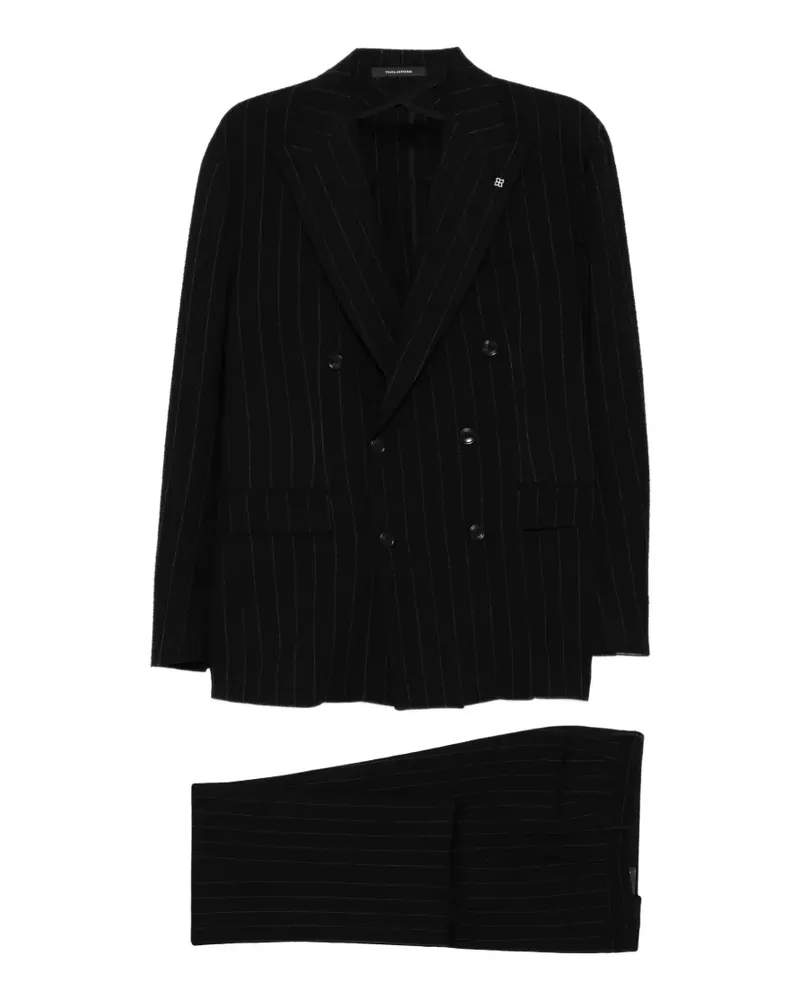 Tagliatore pinstripe double-breasted suit - Schwarz Schwarz