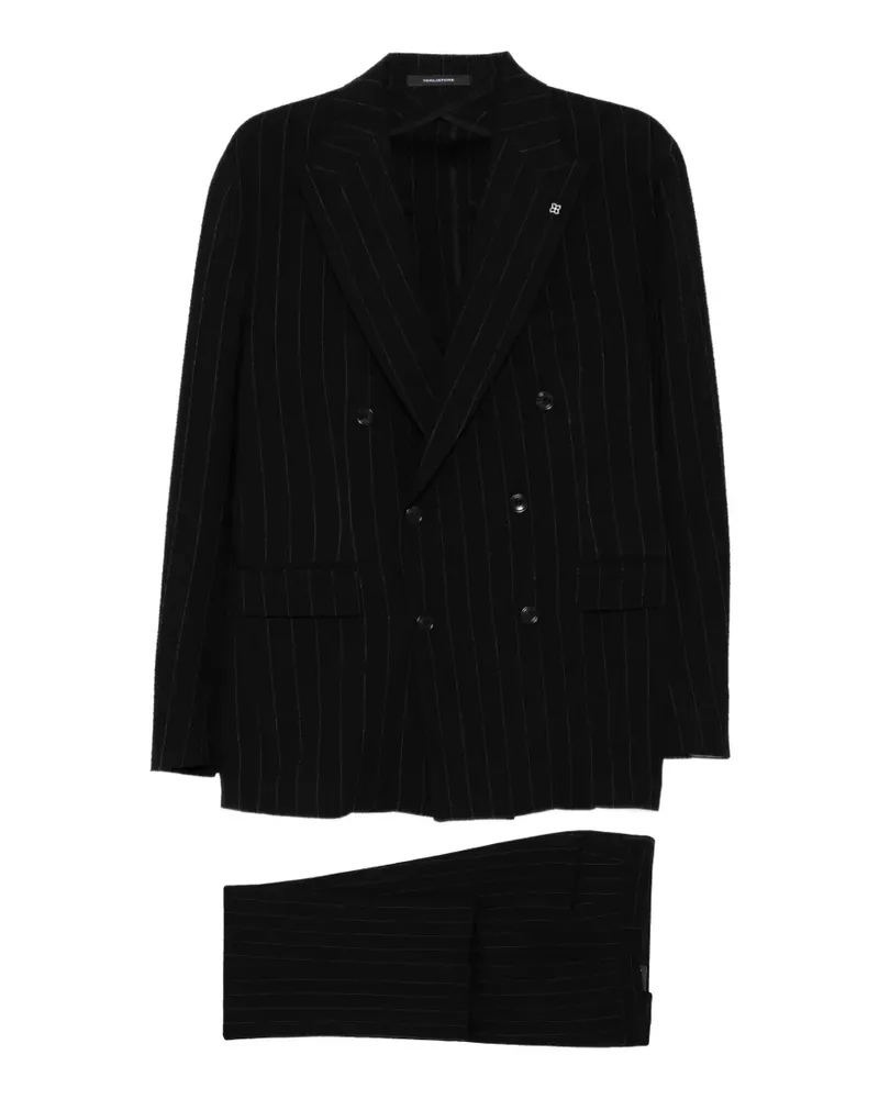 Tagliatore pinstripe double-breasted suit - Schwarz Schwarz