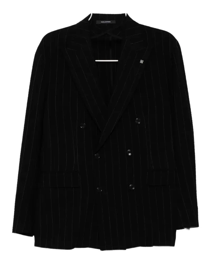 Tagliatore pinstripe double-breasted suit - Schwarz Schwarz