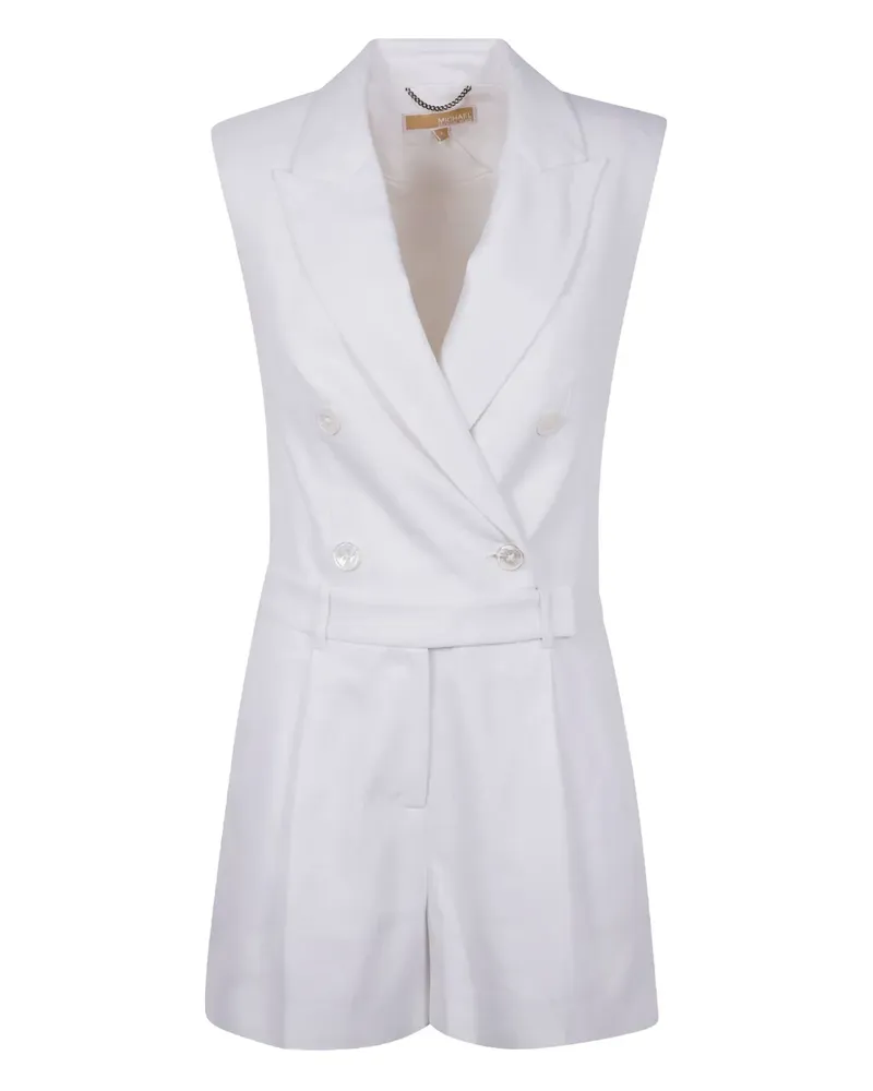 Michael Kors Playsuit aus Leinen - Weiß Weiß