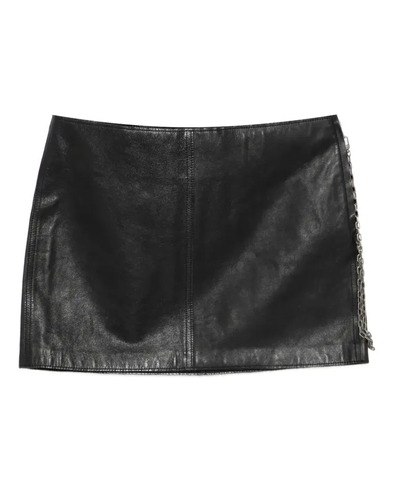 Alexander Wang low-rise leather skirt - Schwarz Schwarz