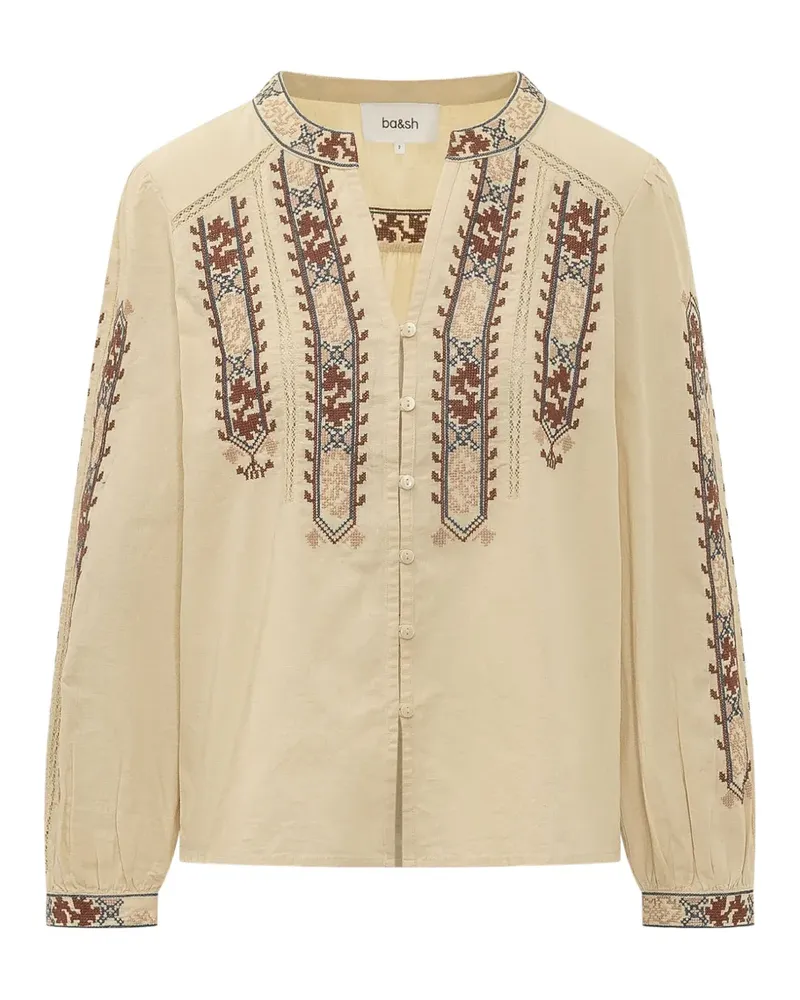 ba&sh Faustina embroidered blouse - Gelb Gelb
