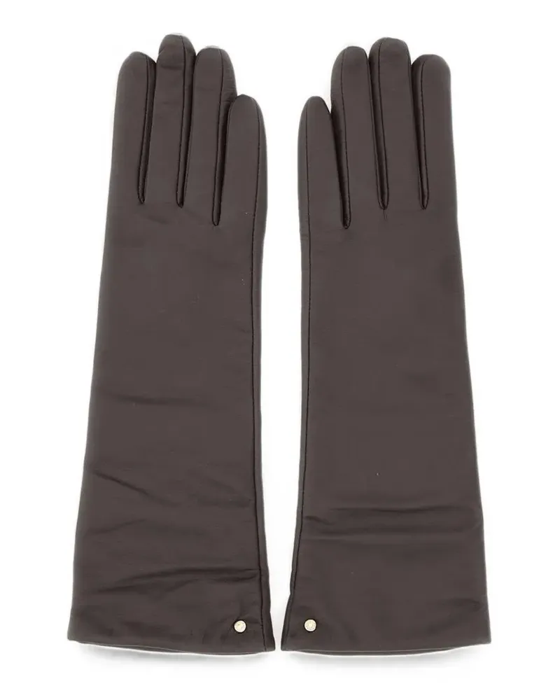 Gianni Chiarini logo-rivet gloves - Braun Braun