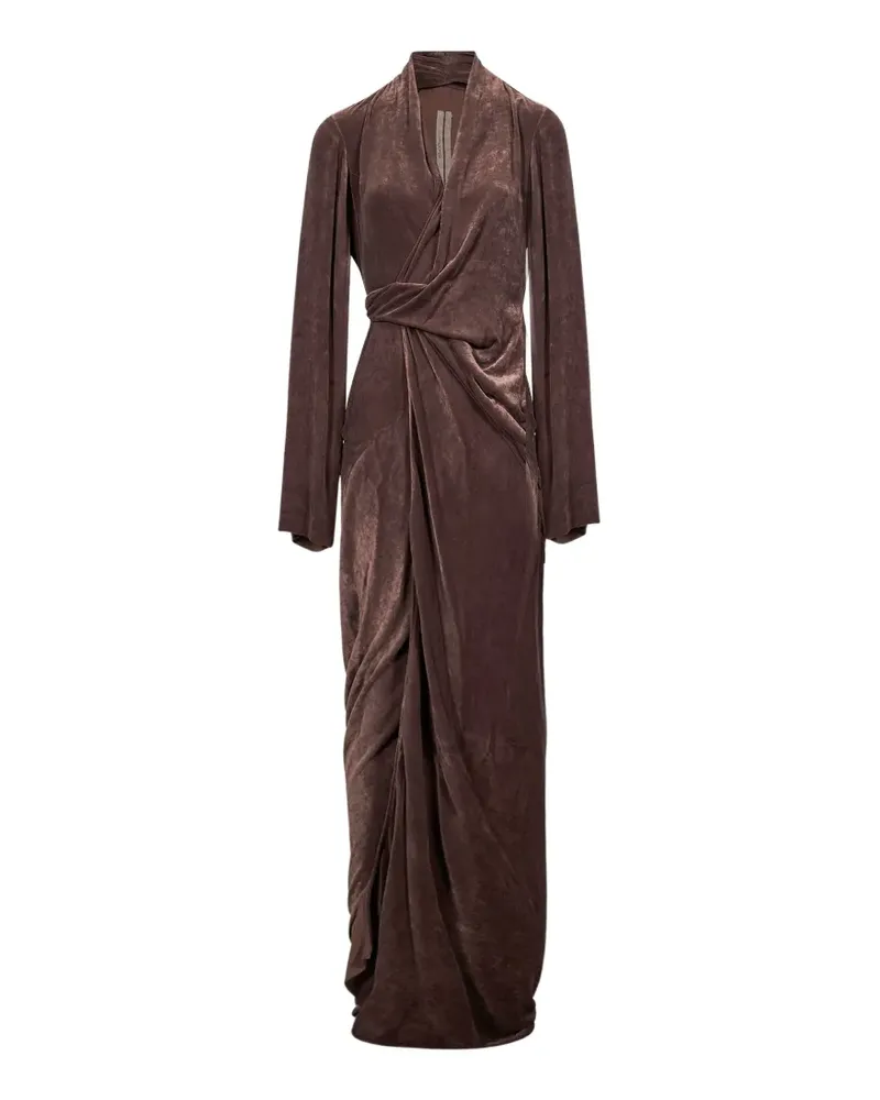Rick Owens draped wrap-style dress - Rot Rot