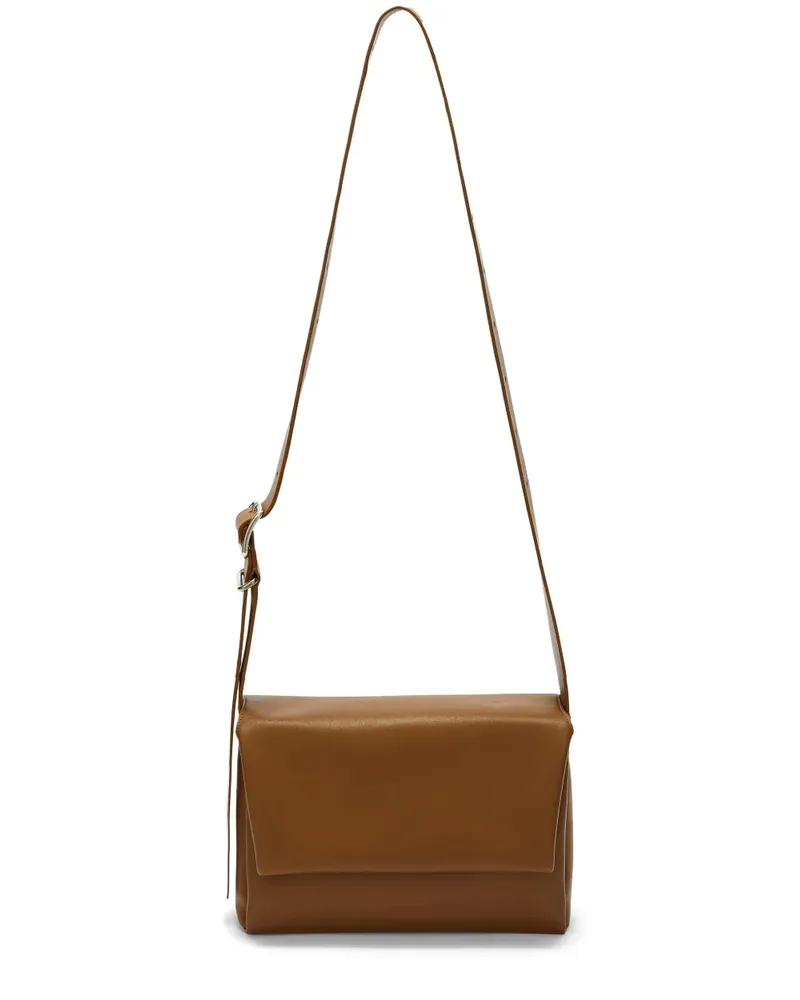 Jil Sander Kleine Folded Schultertasche - Braun Braun