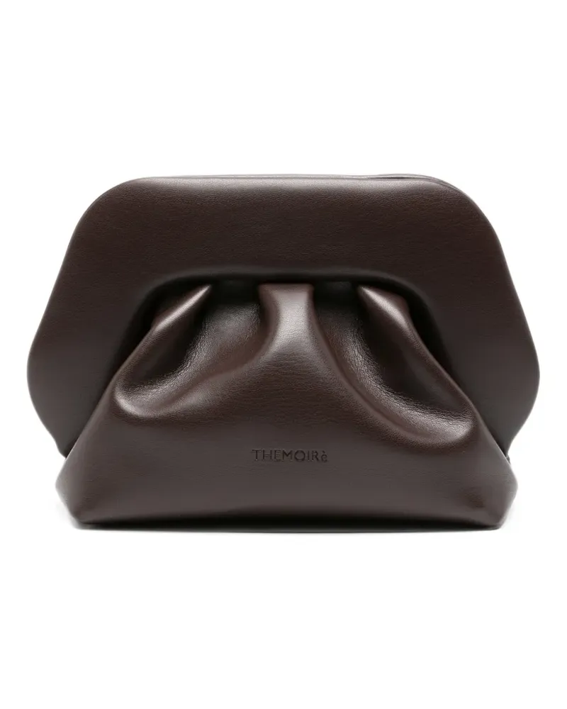 THEMOIRÈ Geraffte Clutch - Braun Braun