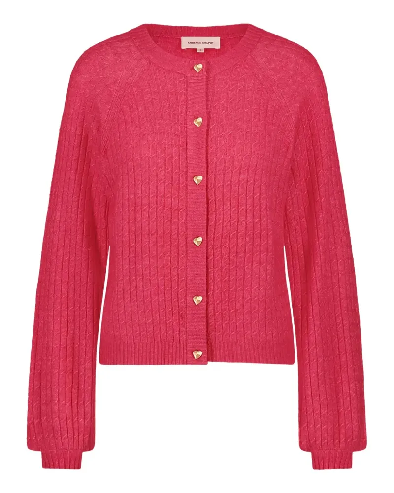 Fabienne Chapot Gerippter Charlotta Cardigan mit Knöpfen - Rosa Rosa