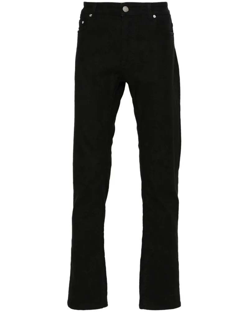 Etro Slim-Fit-Jeans aus Jacquard Schwarz