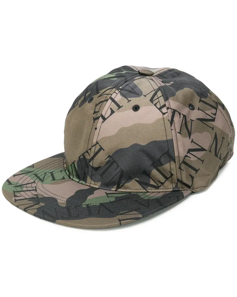Valentino Garavani Baseballkappe mit VLTN-Muster - Grün Grün