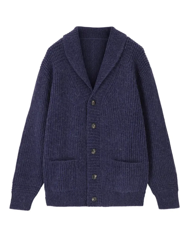 Fortela Chad shawl-collar patch-pocket cardigan - Blau Blau
