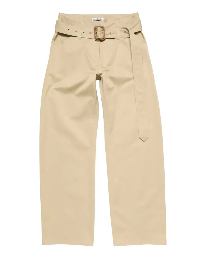 Acne Studios twill trousers with belt - Nude Nude