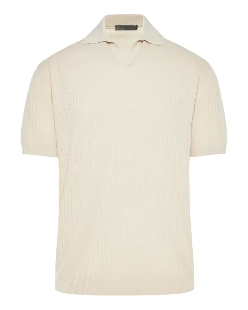 Corneliani Gerippter Pima Pullover - Nude Nude