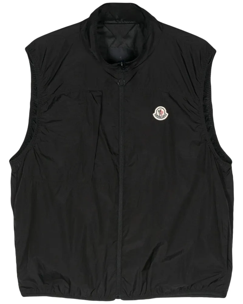 Moncler Arashi Weste mit Logo-Patch - Schwarz Schwarz