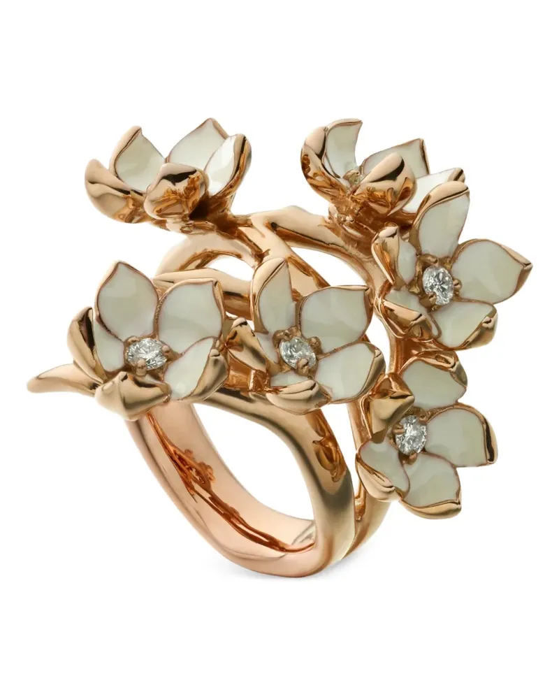 Shaun Leane Cherry Blossom Ring mit Diamanten und Süßwasserperlen - Rosa Rosa