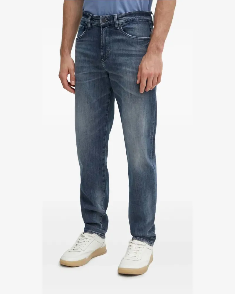 HUGO BOSS Straight-Leg-Jeans mit Logo - Blau Blau