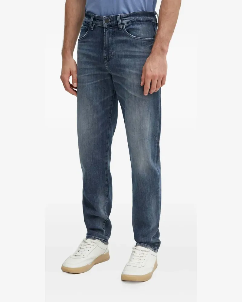 HUGO BOSS Straight-Leg-Jeans mit Logo - Blau Blau