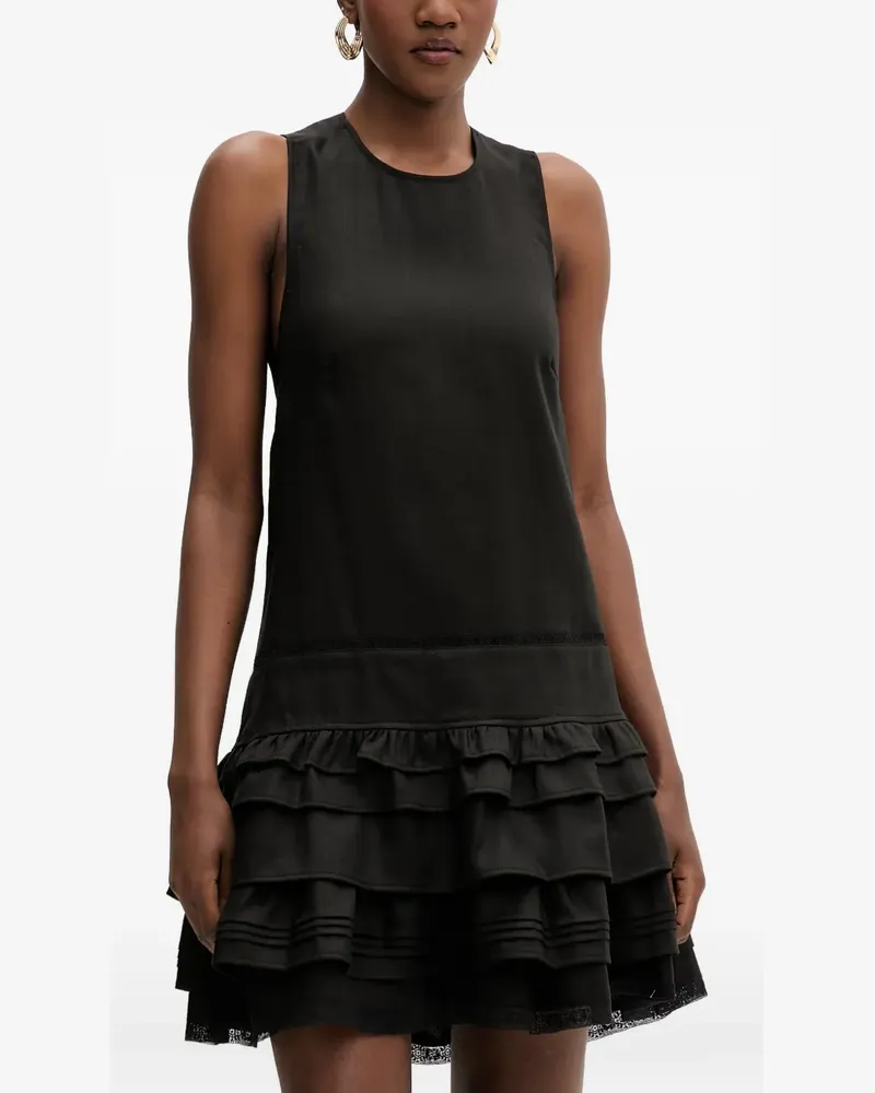 Isabelle Blanche ruffled tiered dress - Schwarz Schwarz