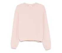Sweatshirt mit Logo-Stickerei - Rosa